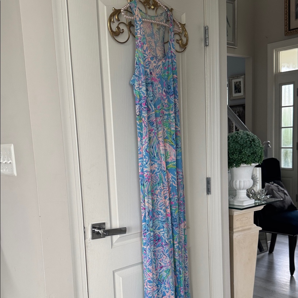 Colorful Lilly Pulitzer Sleeveless Maxi Dress